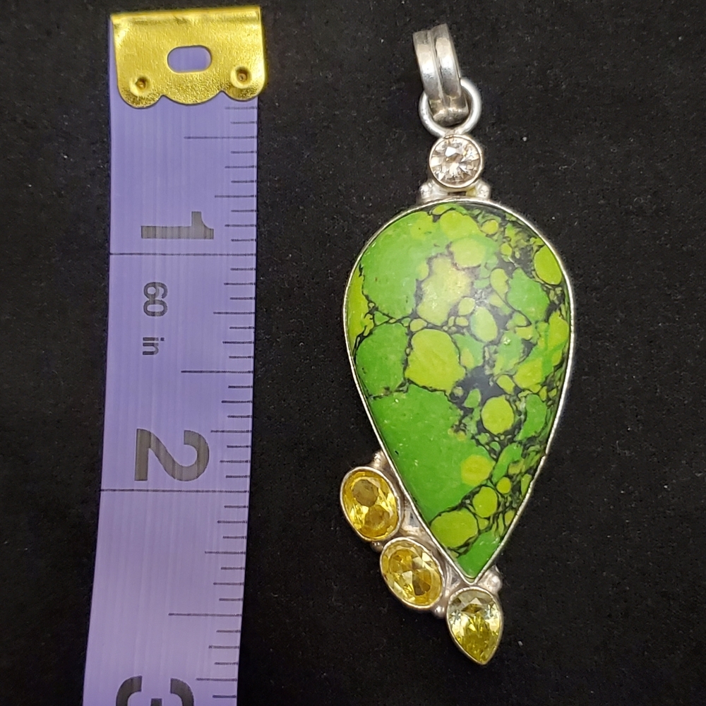COPY - 925 Silver Semi-precious Stones Handmade Pendant